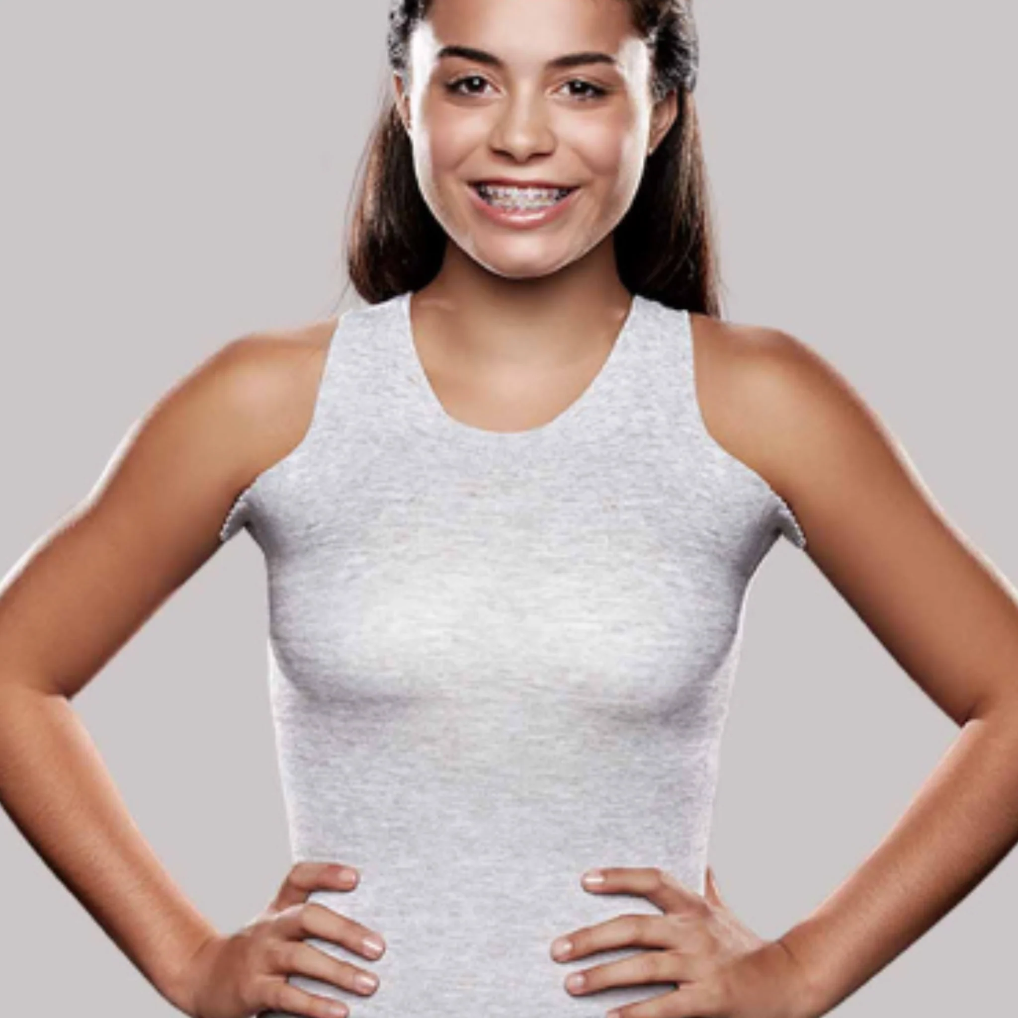 Knit-Rite - Lightweight Unisex Seamless Vest Torso Interface for Brace- V-Neck with Double Axilla Flaps - Image 3