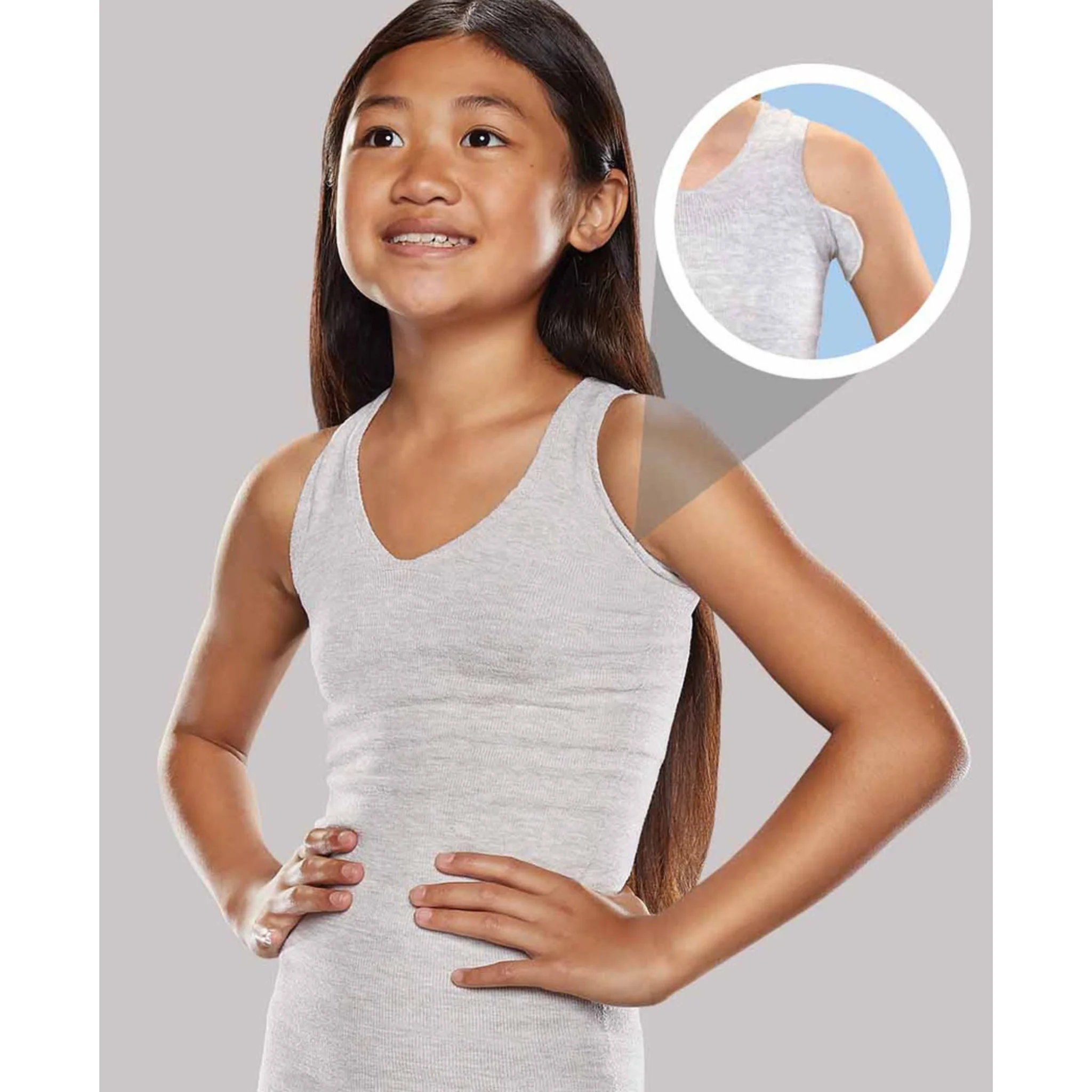 Knit-Rite - Unisex Seamless Vest Torso Interface for Brace  - V-Neck with Left Axilla Flap CLEARANCE - Image 3