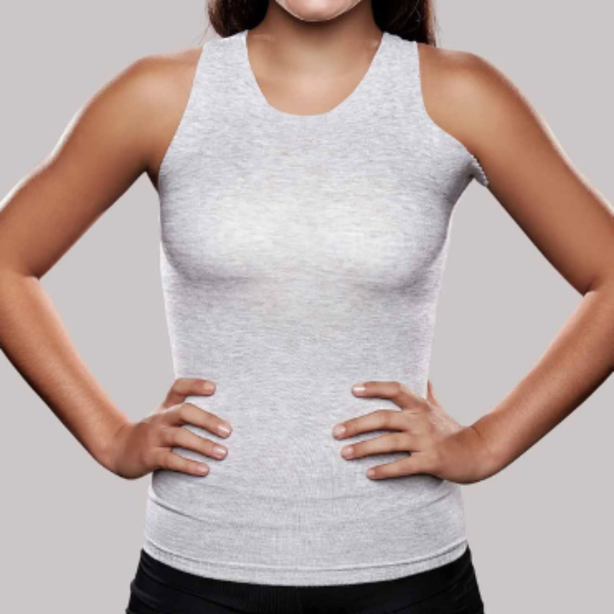 Knit-Rite - Unisex Seamless Vest Torso Interface for Brace  - V-Neck with Left Axilla Flap CLEARANCE - Image 4