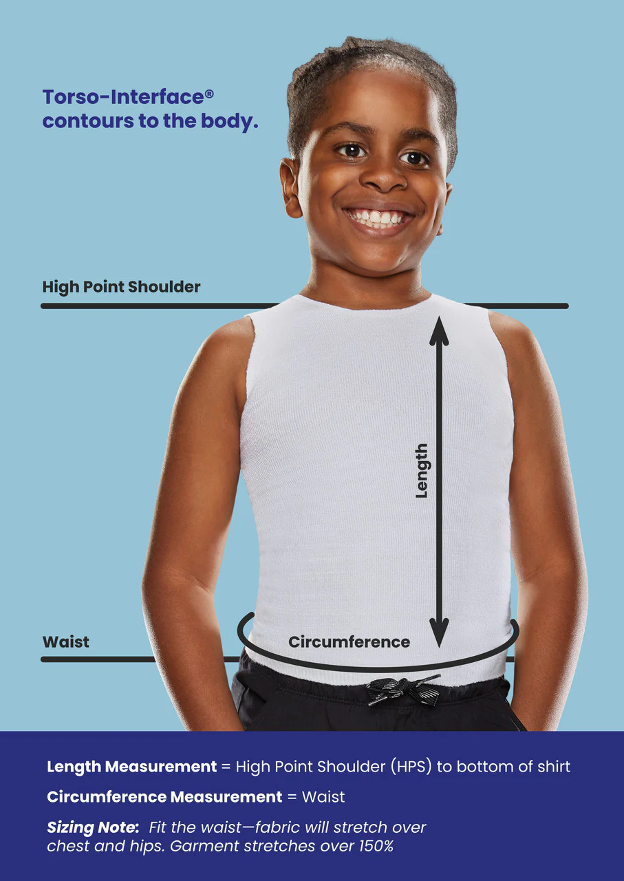 Knit-Rite - Toddler Torso Interface for Back Brace - Turtleneck with Sleeves for Mehta Procedure CLEARANCE - Image 4